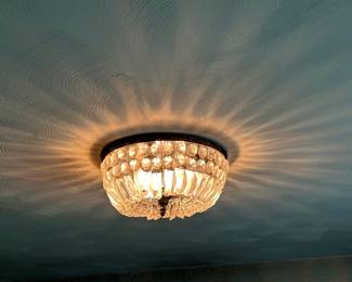 Vintage 60's crystal light fixture 
