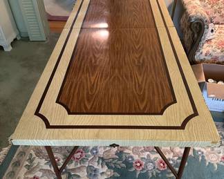 Vintage metal folding table 