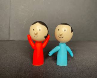  Vintage wooden man woman