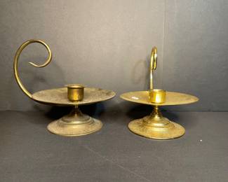 Brass candleholders