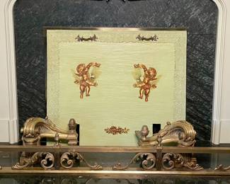 Vintage fireplace accessories