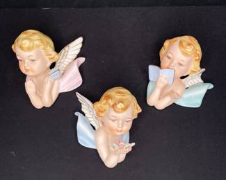 Napco ceramic vintage angels Japan