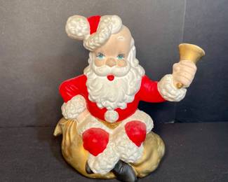 Vintage Atlantic Mold Santa ringing bell