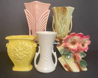 McCoy Pottery - vases, cookie jars, planters, and more. 
Over 50 pieces!