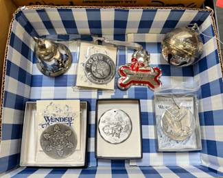 Silver Plate and Metal Holiday Ornaments