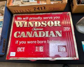 Windsor Supreme Canadian Advertising Calendar