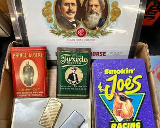 Cigar Labels and Tabacco Advertising. Lighters