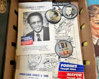 Vintage Political Buttons and Advertising