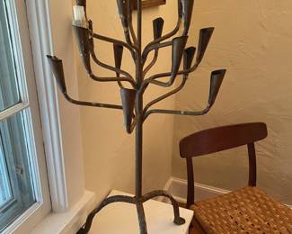 Metal Sculpture Candle Stand