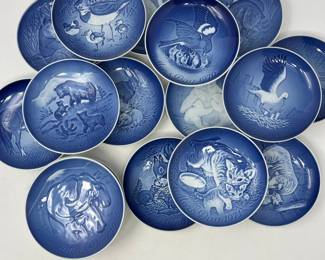 Vintage Blue Porcelain Collectible Plates - Mother's Day Series