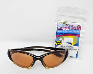 Smith Empire Sunglasses in Crystal Green Frame - Changeable Lenses - With Cleaning Cloth - Made in France