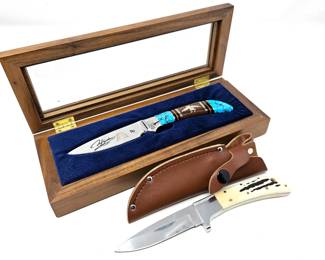 David Yellowhorse Limited Edition Eagle Hunter 38/100 New in Gift Box! Plus 2nd Beautiful Knife
