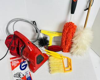  Home Cleaning Essentials Bundle - Dirt Devil Hand Vac, Various Cleaning Brushes & More