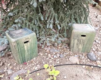 Gorgeous Outdoor Heavy Ceramic Garden Stool / Seats with Indented Top