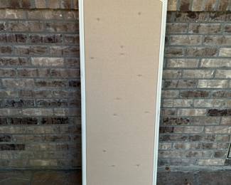 Pottery Barn Teens Full-Length Fabric Padded Bulletin Board with White Trim-Mountable, Neutral Tone