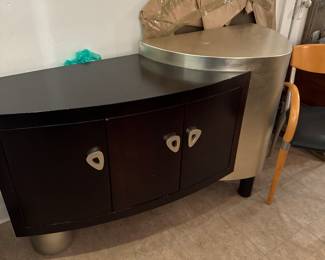 Modern Accent Buffet/Hall Table with Mirror  still wrapped behind 