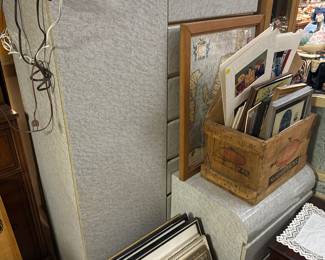Gray Laminate with Brass Accent Clothing Wardrobe with matching Night Stand - Lot's of Art 