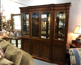 Francesco Molon Italian China Cabinet with Lights 