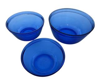 Vintage Cobalt Blue Bowls
