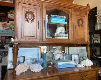 English oak hutch and Buffett 