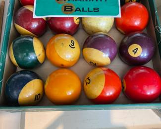 Vintage pool balls 