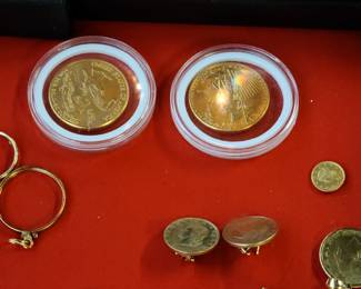 Gold coins from 1/10 oz to 1
oz.