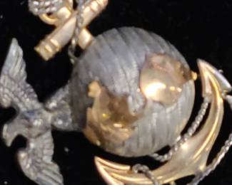Antique GOLD and Sterking Marine pendant