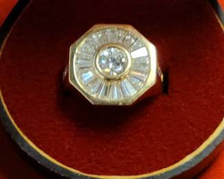 Gorgeous custom made 14K Diamond ring with E color stones.