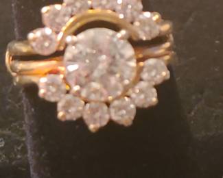 Gorgeous wedding set with 2ct center stone. 3ct total weight.