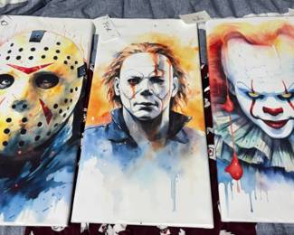 Set of 3 Halloween Wall Art.