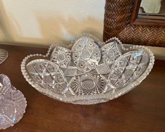 Old cut glass bowl