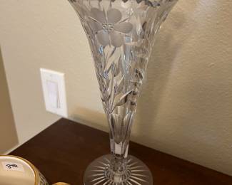 Cut glass vase