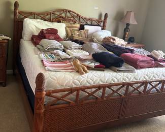 Queen Bahama type bed frame, no mattress