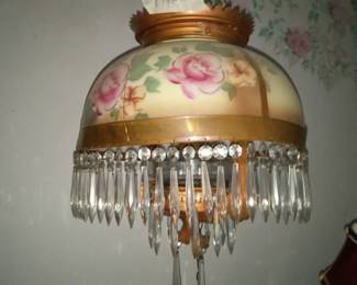 Hanging hand painted lamp electric 