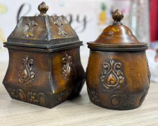 Rustic Metal Keeper Canisters