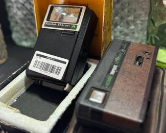 Vintage Kodak camera and flash.