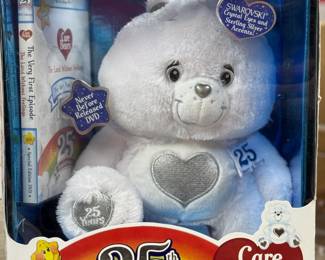 New in Box 25th Anniversary Care Bear with Swarovski Crystal Eyes