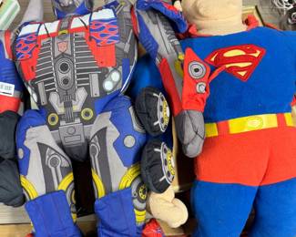 Transformer and Superman Full Body Pillow. 
