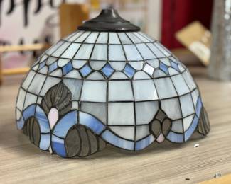 Vintage Late 20th Century Tiffany Stained Glass Shade