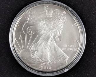 2010 American Eagle 1 oz. Silver Coin In Capsule
