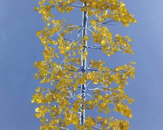 Large Citrine Gemstone Tree With Citrine And Acrylic Base, 29"