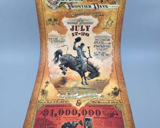 119th Cheyenne Frontier Days Rodeo Poster Signed By Artist Bob Coronato, 39.25x18.25" 