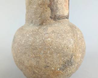 Native American Pottery With Repair, Unknown Origin, 6.75"