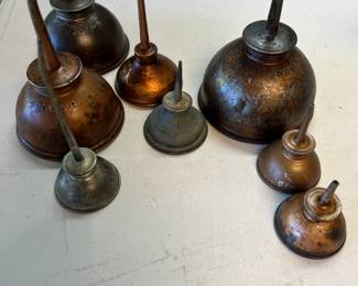 Vintage oil cans