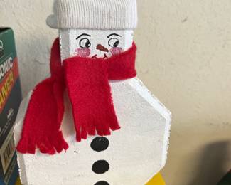 Hand painted Gingerbread Man, Snowman, Raggedy Ann and Raggedy Andy - painted on landscape bricks