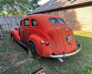 Highest bid through Friday at 3:00 pm on this 1937 Plymouth Sedan - Rear Door Suicide - 350 Chevy - Air Cond - Power Steering - Disc Brakes - Automatic - comes with over drive Transmission - Nova rear suspension - S-10 front - Auto comes with over drive trans. - Additional transmission - 700 R4 Classic cararena X
