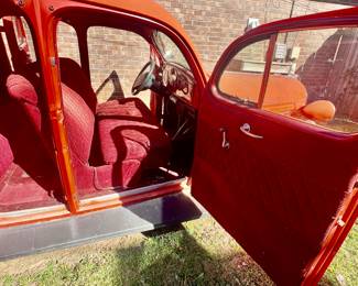 Highest bid through Friday at 3:00 pm on this 1937 Plymouth Sedan - Rear Door Suicide - 350 Chevy - Air Cond - Power Steering - Disc Brakes - Automatic - comes with over drive Transmission - Nova rear suspension - S-10 front - Auto comes with over drive trans. - Additional transmission - 700 R4 Classic cararena X