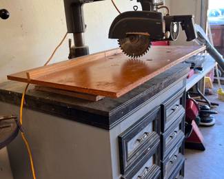 Craftsman Radial Saw with storage cabinet