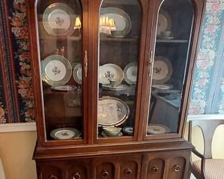 Mid Century ModernMahogany China Cabinet by Stanley