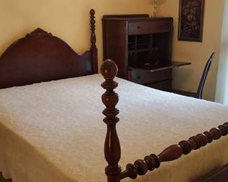 RARE circa 1920 Queen Bed by Proctors Furniture Knoxville, Tenn.
